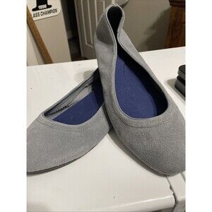 Crocs Women’s 8 Lina Ballet Flats Shoes Gray Suede Slip On
